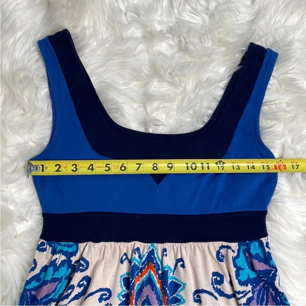 Anthropologie Ric Rack Papryus Blue Top Tank | Color: Blue/Cream | Size: S - Picture 4 of 4